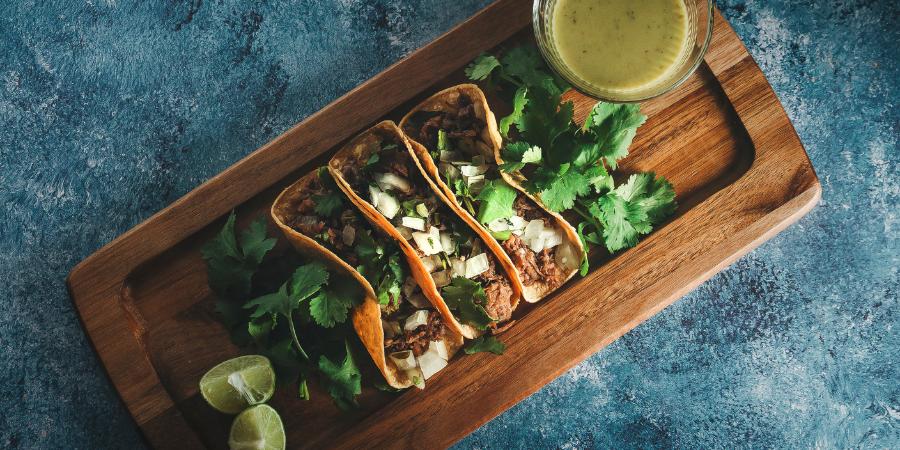 Tacos comida tradicional de méxico